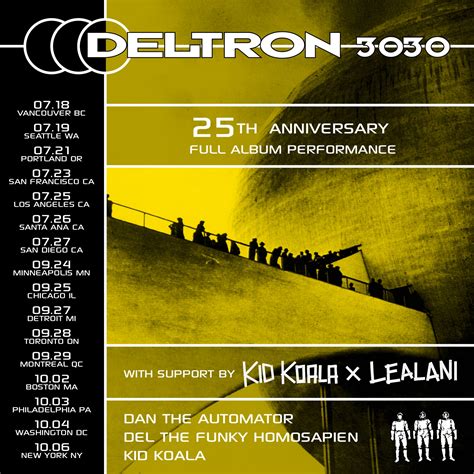 Deltron 3030 Tour : 25th Anniversary Full Album Performance Tour