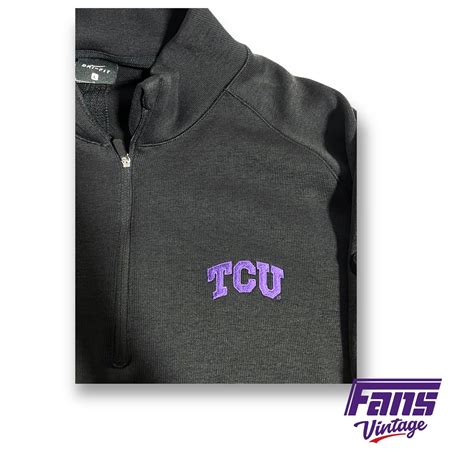 Nike Tcu Golf Team Issued Quarter Zip Sweater Coach Exclusive Fans Vintage