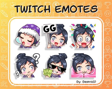 X Twitch Emotes Wraith Apex Legends Etsy Uk