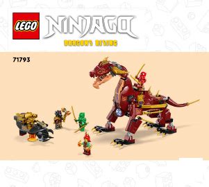 Bruksanvisning Lego Set 71793 Ninjago Heatwaves Transformerende Lavadrage