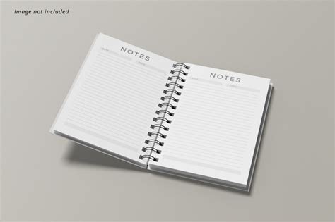 Premium Psd A5 Spiral Notebook Mockup