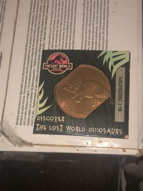 Retro Jurassic Park The Lost World Triceratops Coin