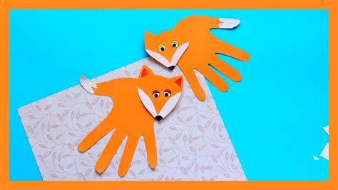 Handprint Fox Craft Fall Crafts For Kids Youtube