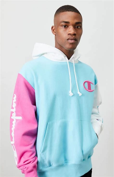 Champion Colorblocked Reverse Weave Hoodie Trendy Hoodies Mens