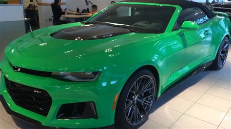 Review 2017 Chevrolet Camaro Zl1 Krypton Green Youtube