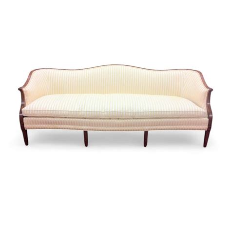 Vintage Neoclassical Sofa, Striped Yellow Sofa, Elegant Sofa Hickory Chair Sofa, Pale Yellow ...