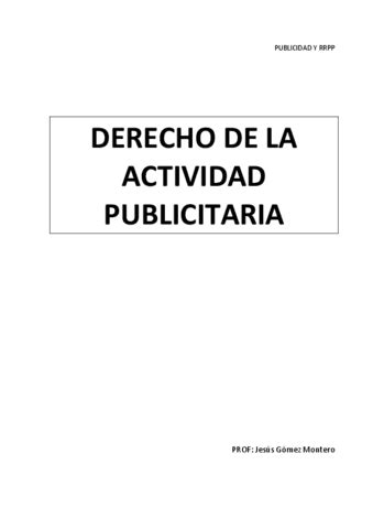 Derecho De La Publicidad Pdf