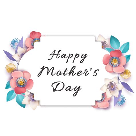 Mothers Day Floral Png Image Mothers Day Paper Cut Floral Holiday Border Frame Mother S Day