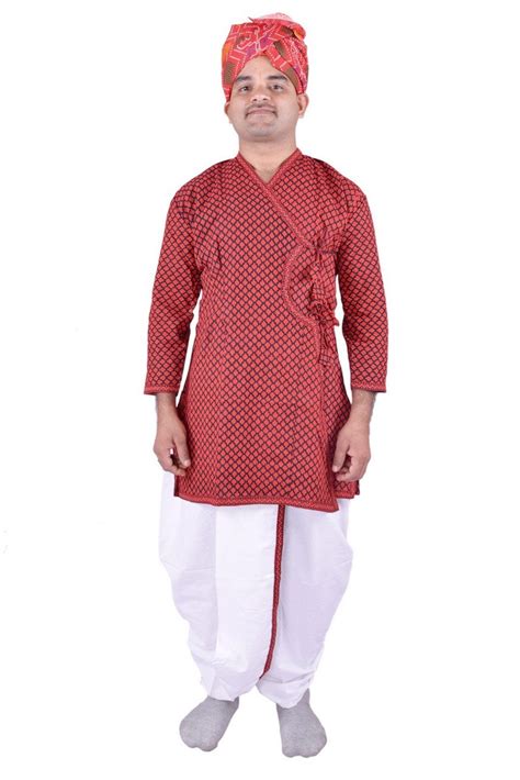 Indian Traditional Ethnic Mens Cotton Dhoti Kurta Turban Etsy