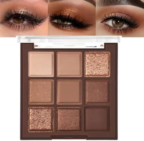 Amazon Nude Neutral Eyeshadow Palette Color Matte Shimmer Brown Gold Eye Shadow