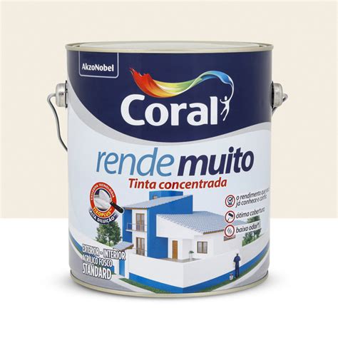 Tinta Acrílica Fosca Rende Muito Standard Interior e Exterior Branco