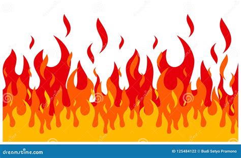 Fire Flame Background. Fire Banner. Vector Illustration. Stock ...