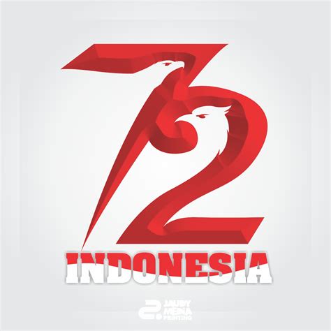 Percetakan Jaudy Media Logo 72 Tahun Indonesia Corel Draw