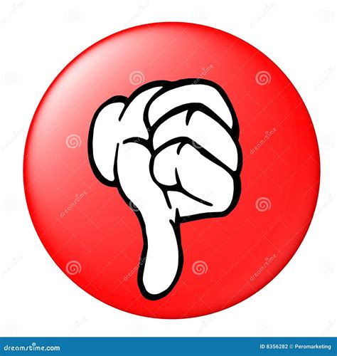 Thumbs Down Button Stock Photography - Image: 8356282