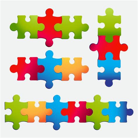 Abstract Puzzle Pieces Background