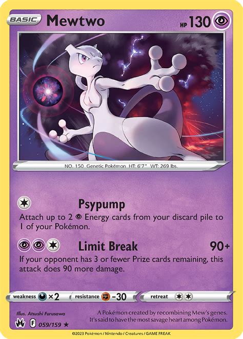 Mewtwo Crown Zenith Pokemon Card Pikawiz