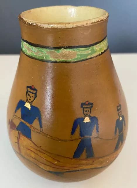 VASE ANCIEN CÉRAMIQUE française Poterie de Savoie Signé SISPA 14