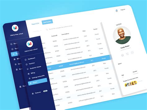 School Management Admin Dashboard Ui Figma