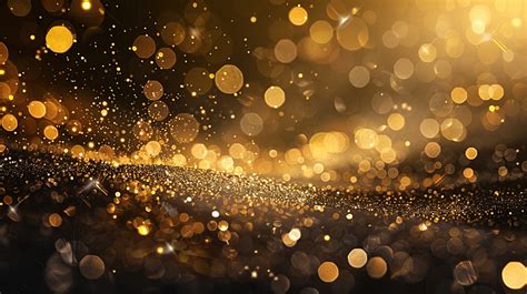 Abstract Gold Glitter Sparkle With Bokeh Background Gold Glitter