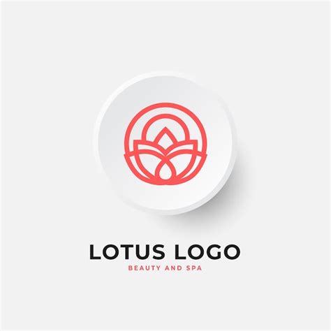 Conceito De Logotipo De Flor De L Tus Elegante Vetor Premium