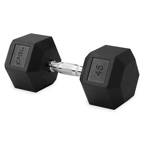 Rubber Dumbbells 5 25 Lb Weights Spri