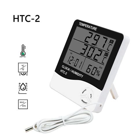 LCD Num Rique Temp Rature Humidit M Tre HTC 2 Maison Int Rieur Ext