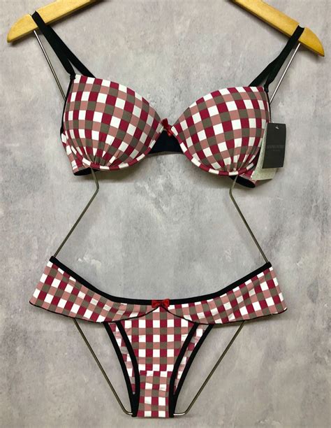 Conjunto Lingerie Xadrez Lingerie Feminina Suspiro Intimo Nunca Usado Enjoei