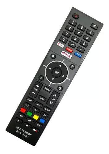 Controle Remoto Para Tv Multilaser Smart Netflix Youtube Mercadolivre