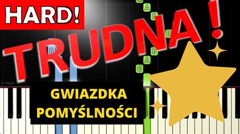 Gwiazdka pomyślności Piano Tutorial TRUDNA wersja NUTY W