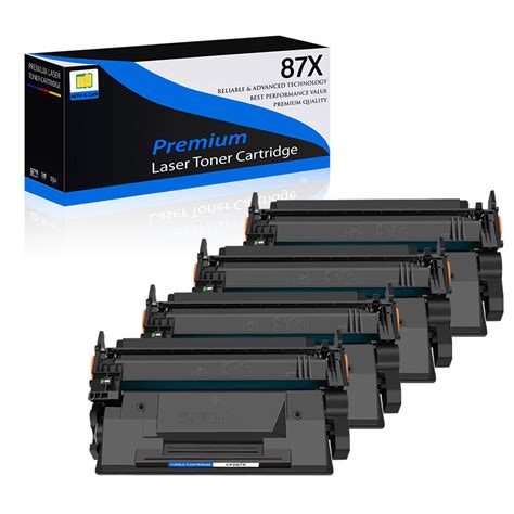 4 Pack High Yield Cf287x 87x Toner For Hp Laserjet M506 Mfp M527f Pro M501n Ebay