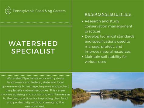 Watershed Specialist - AG AND FOOD CAREERS IN PA