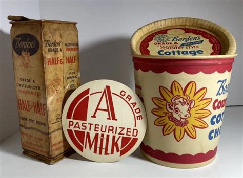 VINTAGE BORDENS ELSIE The Cow großer Hüttenkäse halb halb 4