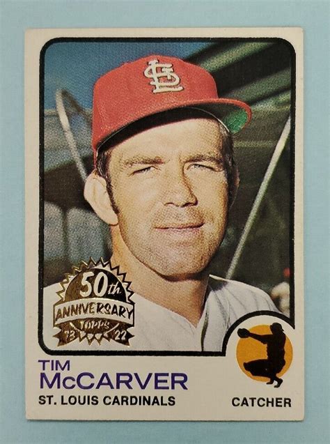 2022 Topps Heritage 1973 Tim McCarver 50th Anniversary Stamped Buyback