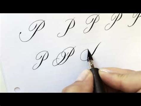 Modern calligraphy letter "P" - YouTube in 2024 | Calligraphy letters ...