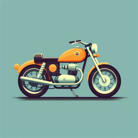 Illustration Of A Motorbike Simple Vector Art Of A Motorcycle Side