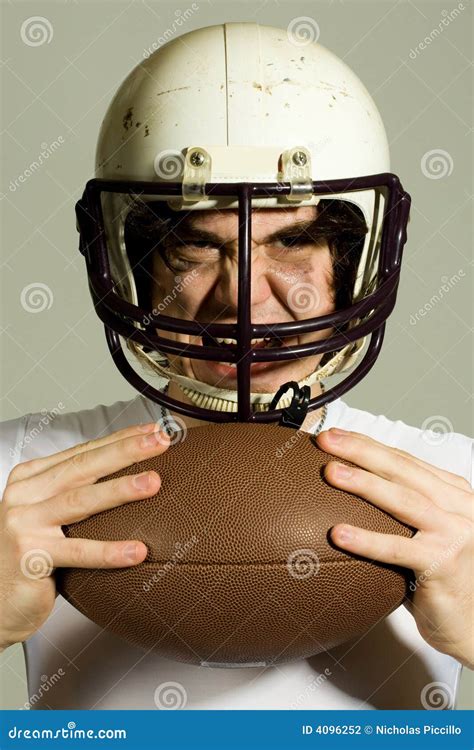 Football Player Stock Photo Image Of Football Head Model 4096252