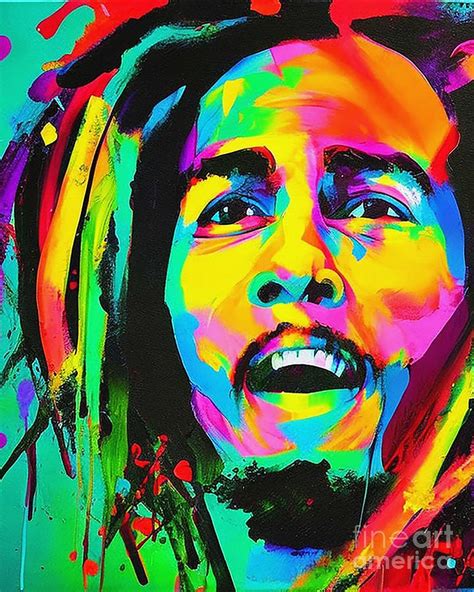 Bob Marley Abstract Art Mixed Media By Lisa Von Fine Art America