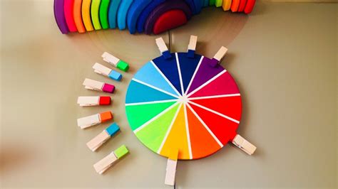 Jeu P Dagogique M Thode Montessori La Roue Des Couleurs Une