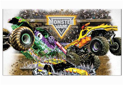 7x5FT Personalized Hot Wheels Monsters Jam Race Happy Birthday Bash Custom Photo Studio Backdrop
