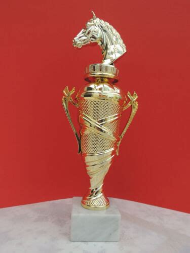 Pokal Pokale Figur Cup Pferde Pferd Reiten Reitsport Gold Inkl Gravur