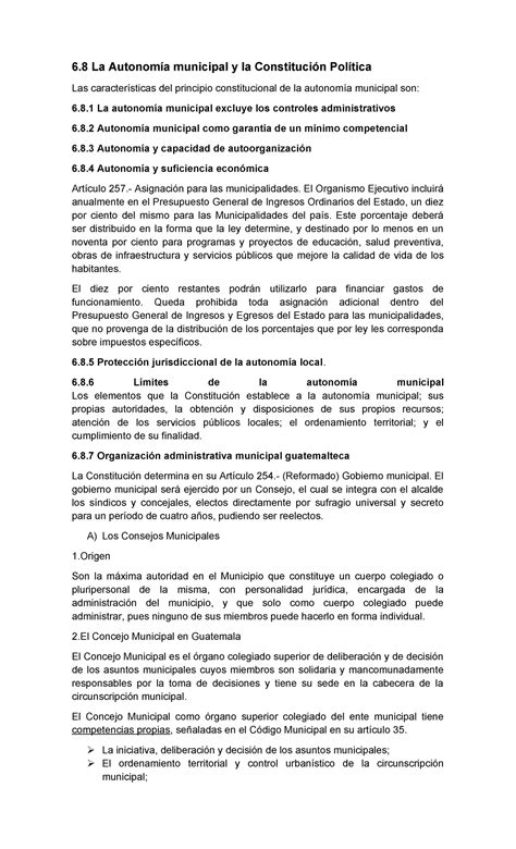 La Autonom A Municipal Y La Constitucion Pol Ticaa La Autonom A