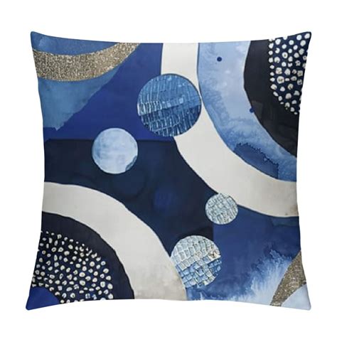 Chilfamy Blue Boho Pillow Covers Mid Century Modern Decorative