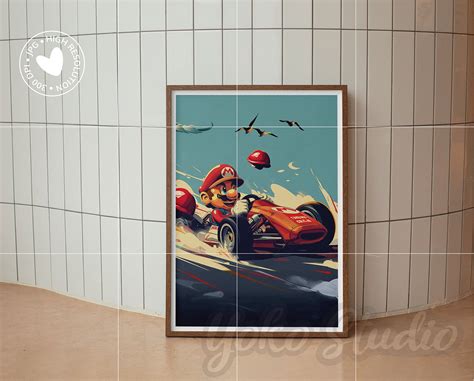 Mario Poster, Mario Kart Digital File, Mario Kart Vintage Poster ...