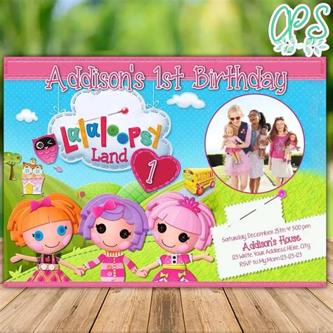 Printable Lalaloopsy Birthday Invitation With Photo Diy