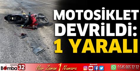 Motosiklet Devrildi Yaral