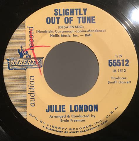 Julie London Slightly Out Of Tune Desafinado Vinyl Discogs