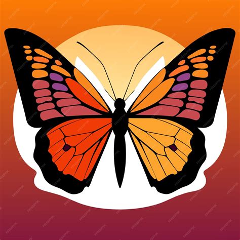 Premium Vector Monarch Butterfly Closeup In Artistic Rendering