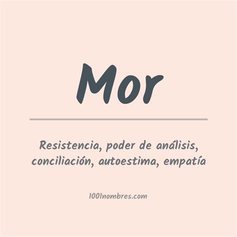 O Que Significa Mor - Significado del nombre Mor