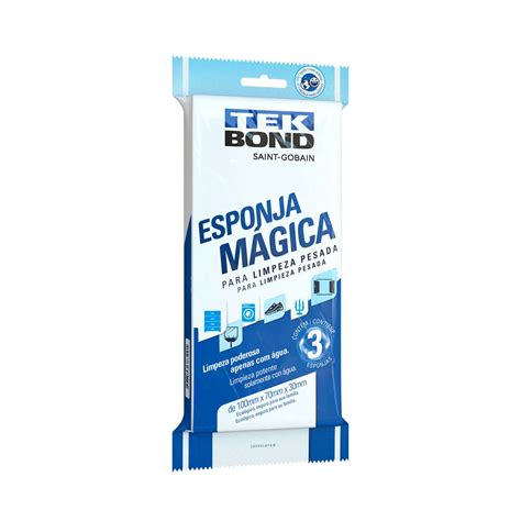 Esponja Mágica Limpeza Pesada Tekbond 3 Unidades Casa Amazonas Decorações