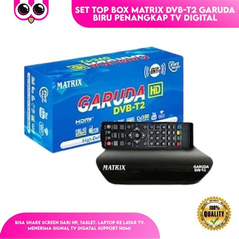 Jual SET TOP BOX MATRIX DVB T2 GARUDA BIRU PENANGKAP TV DIGITAL STB